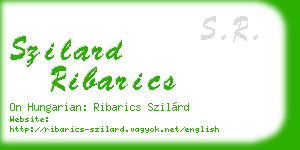 szilard ribarics business card