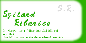 szilard ribarics business card